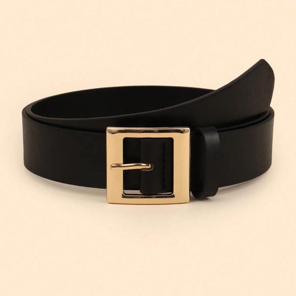 3 Vegan Leather high waist belts dress gold hardware - Picture 13 of 15